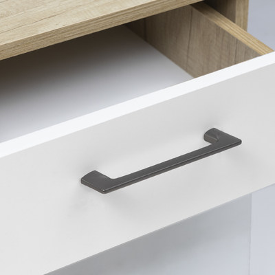 Ручка мебельная скоба мет. RANDY 128 графит шлифованный AKS 104136