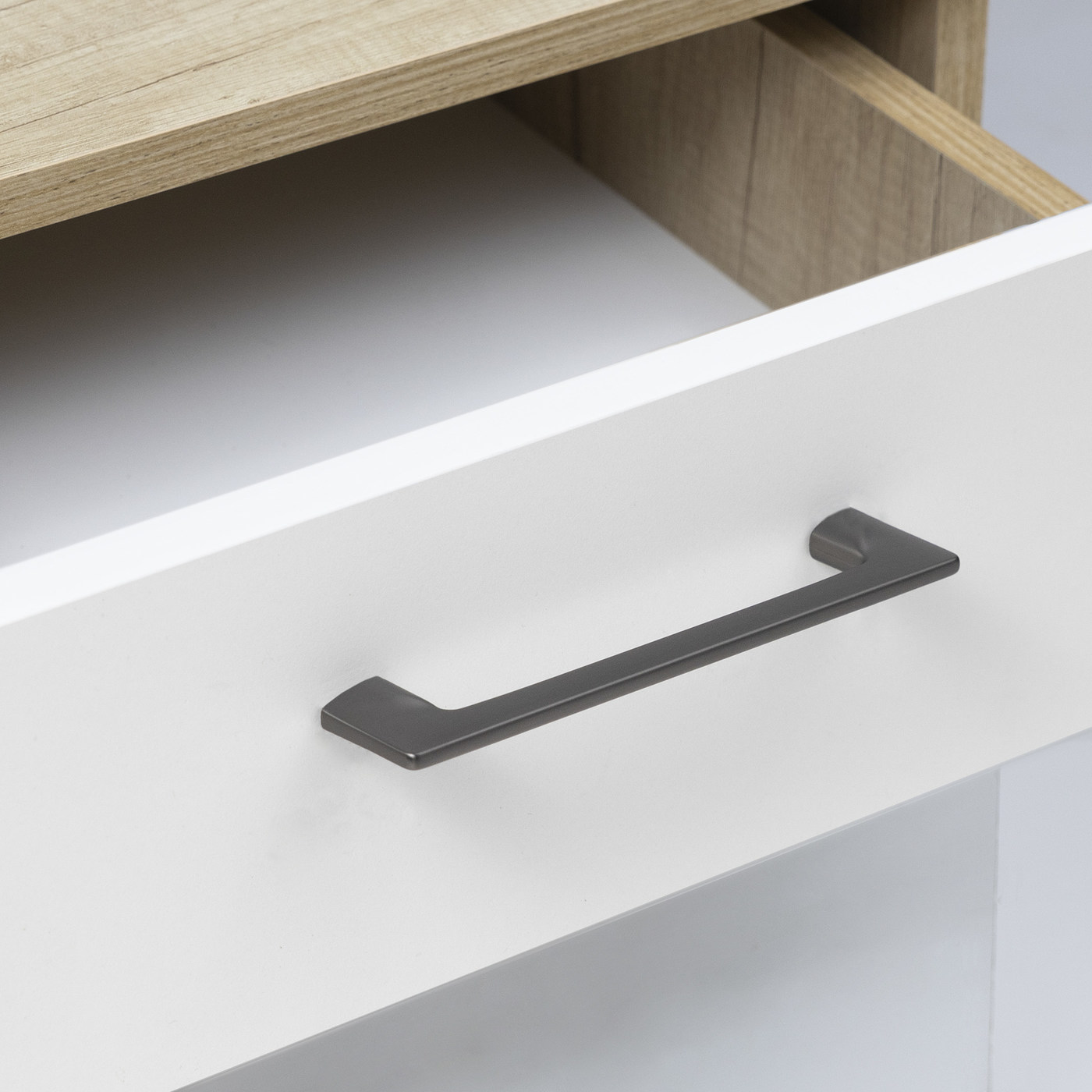 Ручка мебельная скоба мет. RANDY 128 графит шлифованный AKS 104136