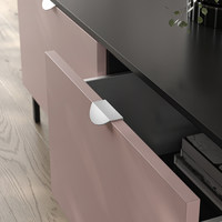 Ручка мебельная накладная мет. LUNA-32 черный матовый AKS 68398