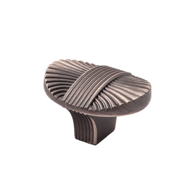 Ручка мебельная кнопка мет. MAGIA античное серебро AKS 71323