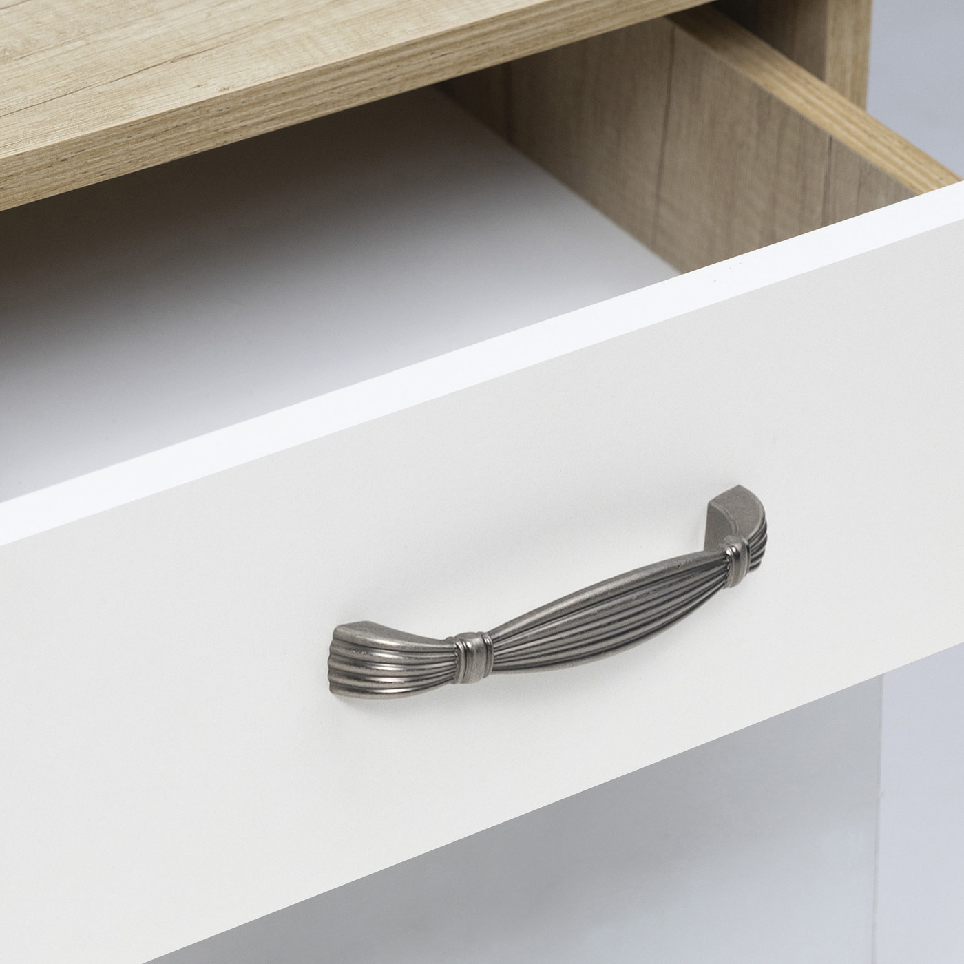 Ручка мебельная скоба мет. MAGIA 128 античное серебро AKS 71322