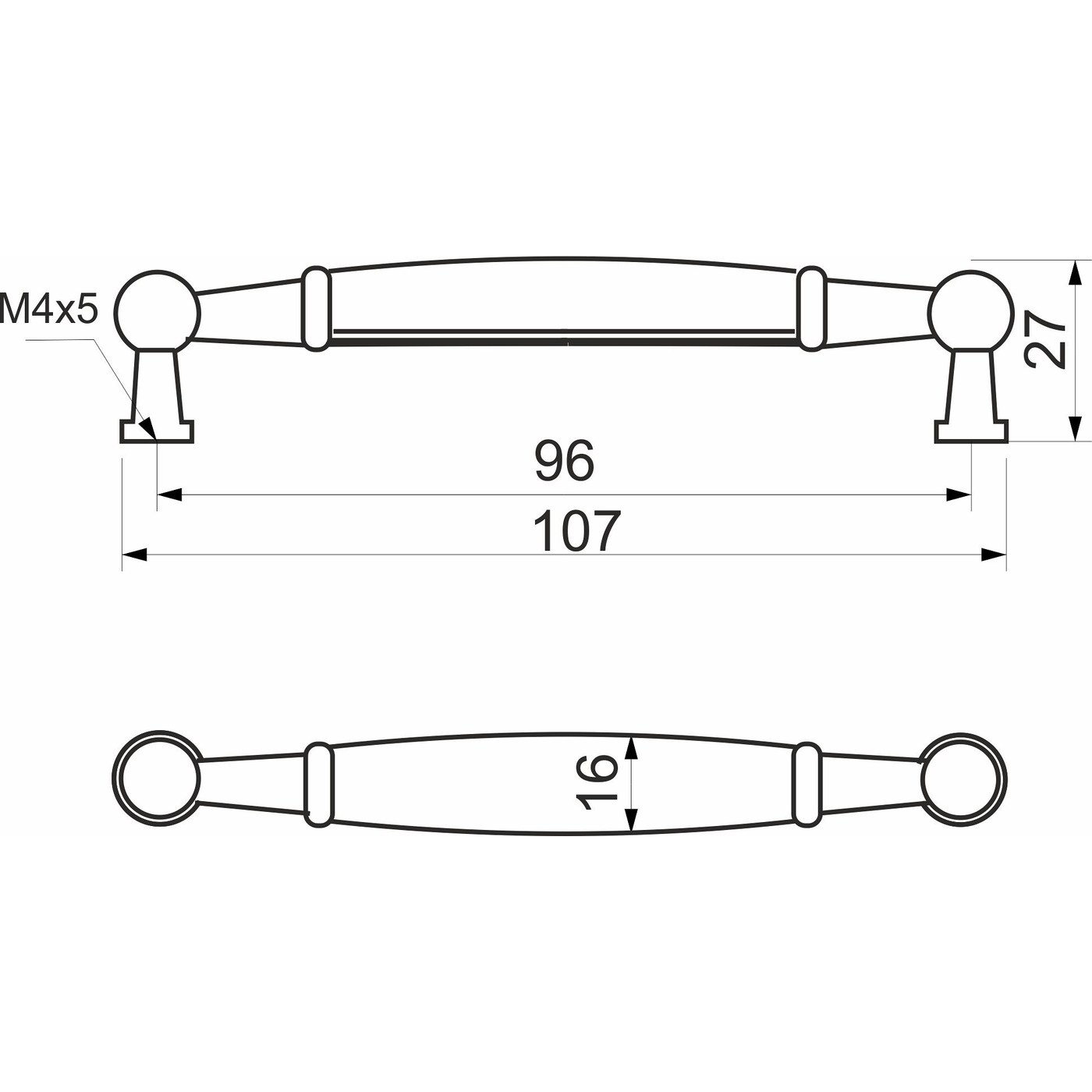 Ручка мебельная UP21 с керам. вставкой (крем) 96 старое золото/золотой узор тип 2 AKS 75709