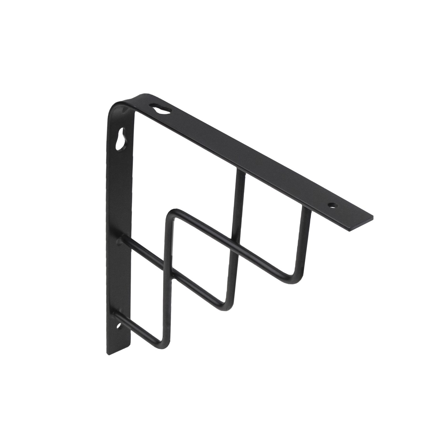 Полкодержатель QUADRO 200*200*20*3, черный AKS 68560