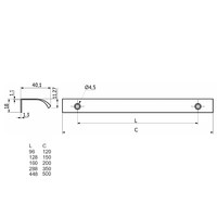 Ручка мебельная MONBLAN-288, матовый хром AKS 93584