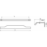Ручка мебельная KARIDA 400, черный матовый AKS 90375