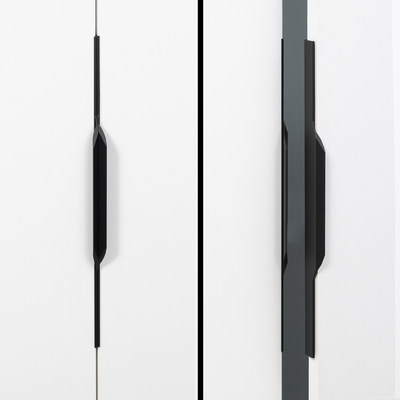 Ручка мебельная KARIDA 400, черный матовый AKS 90375