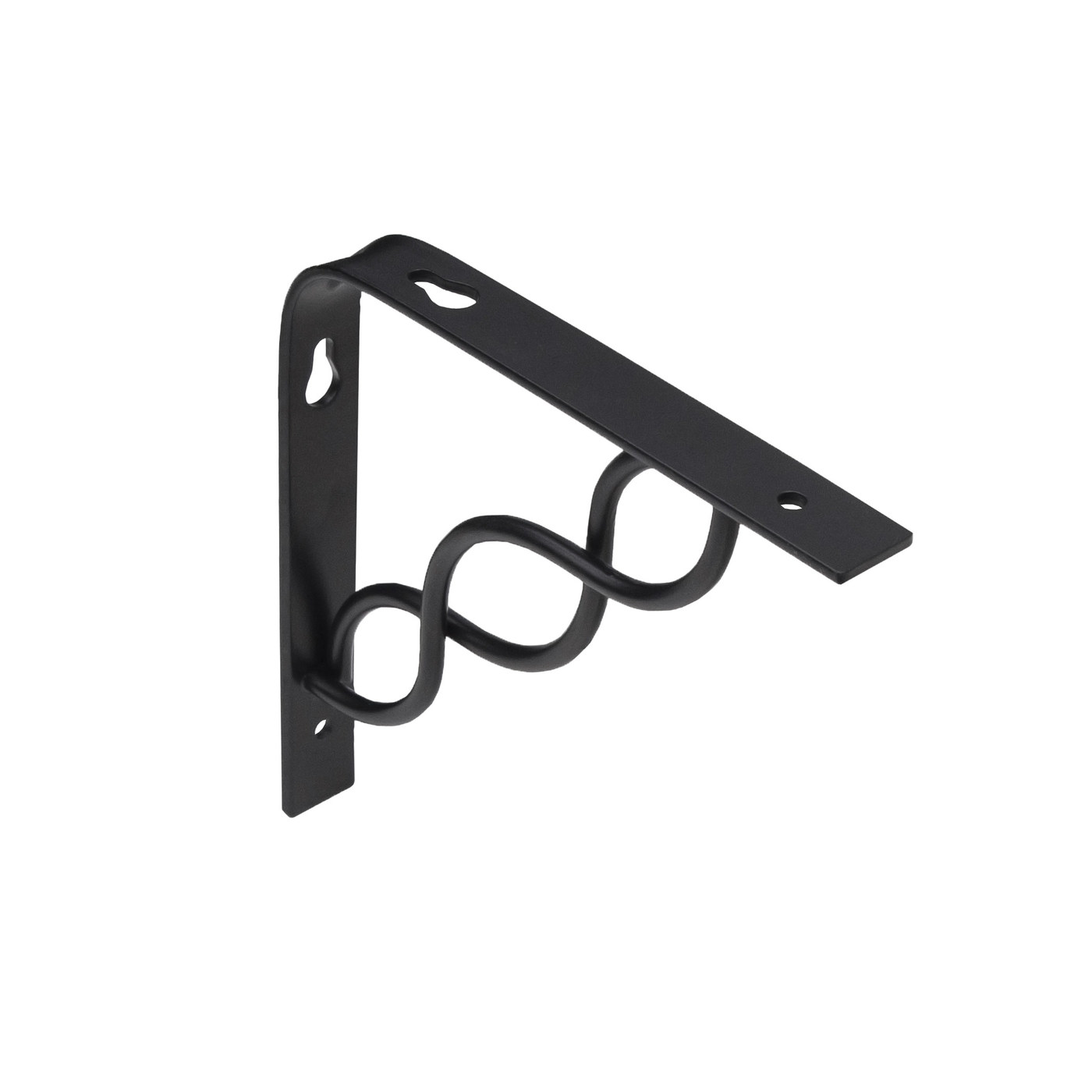 Полкодержатель INFINITY 200*200*20*3, черный AKS 68525