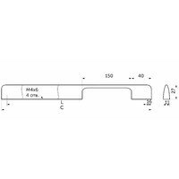 Ручка мебельная скоба алюм. ORION 768/800 алюминий AKS 87659