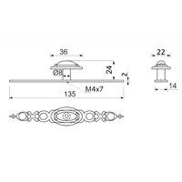 Ручка мебельная кнопка мет. WP11-46 старое золото AKS 15856