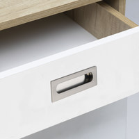 Ручка мебельная врезная ENTRO L-128 брашированный никель AKS 73916