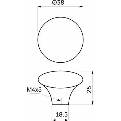 Ручка мебельная кнопка керамическая DG20 белая AKS 21503