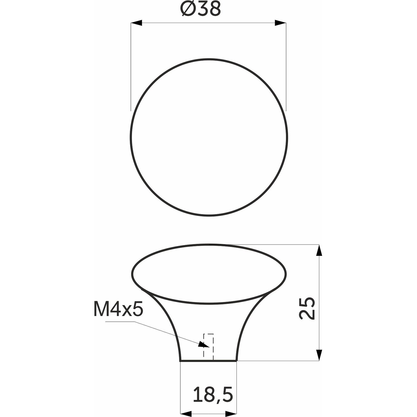 Ручка мебельная кнопка керамическая DG20 белая AKS 21503