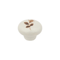 Ручка мебельная кнопка керамическая DG20 белая AKS 21503