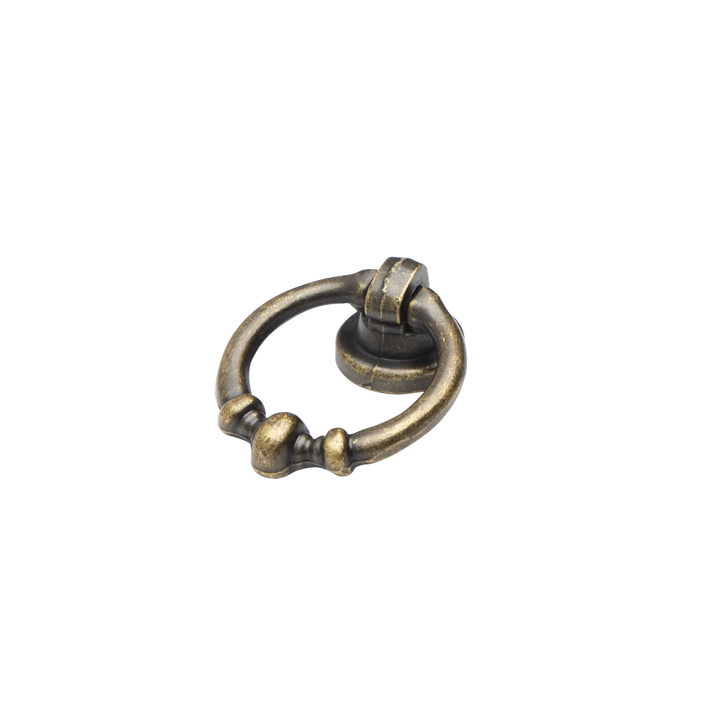 Ручка мебельная кнопка мет. CIRCLE античная латунь AKS 93211