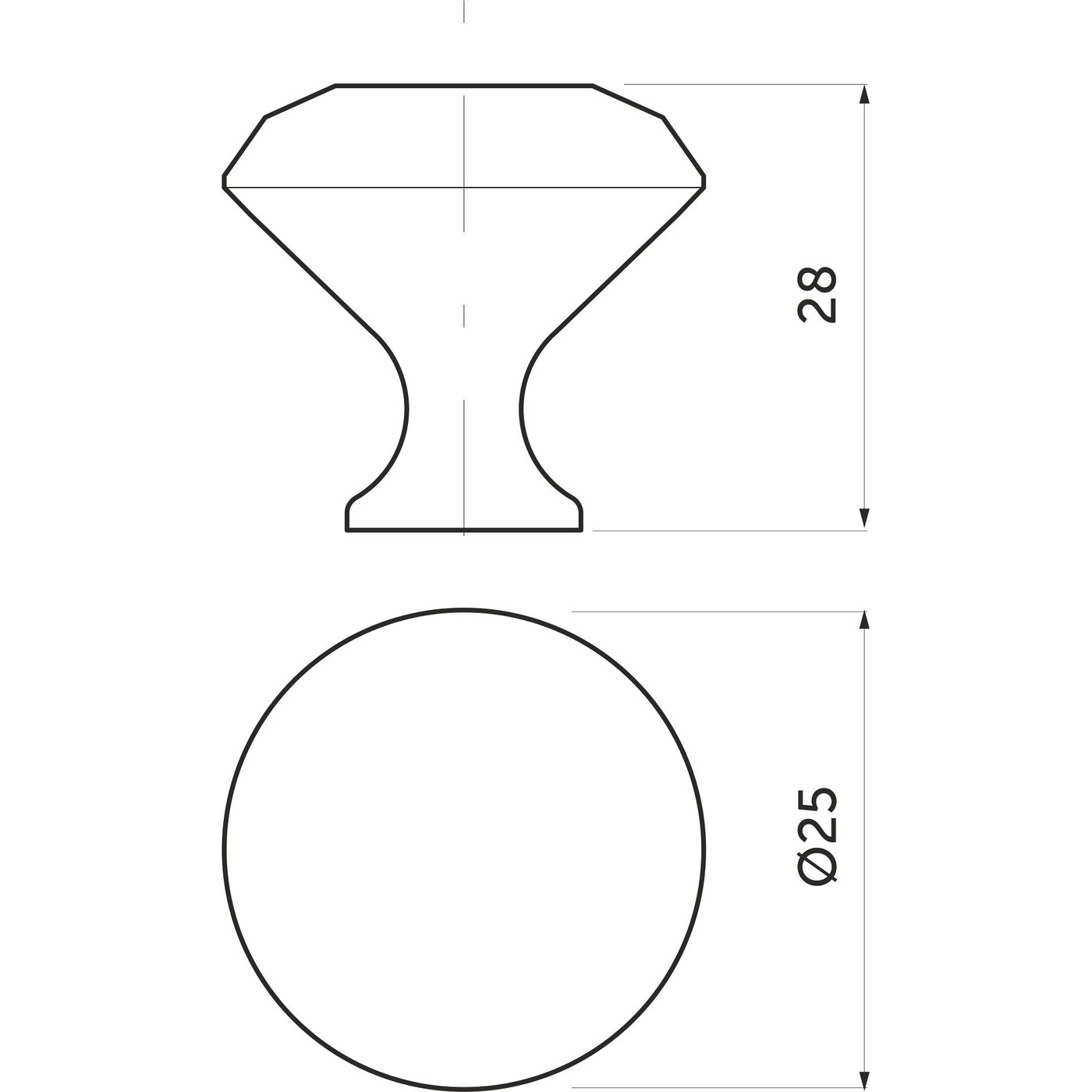 Ручка мебельная кнопка мет. Crystal Palace B 25мм, золото+кристал AKS 12079