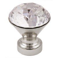 Ручка мебельная кнопка мет. Crystal Palace B 25мм, золото+кристал AKS 12079