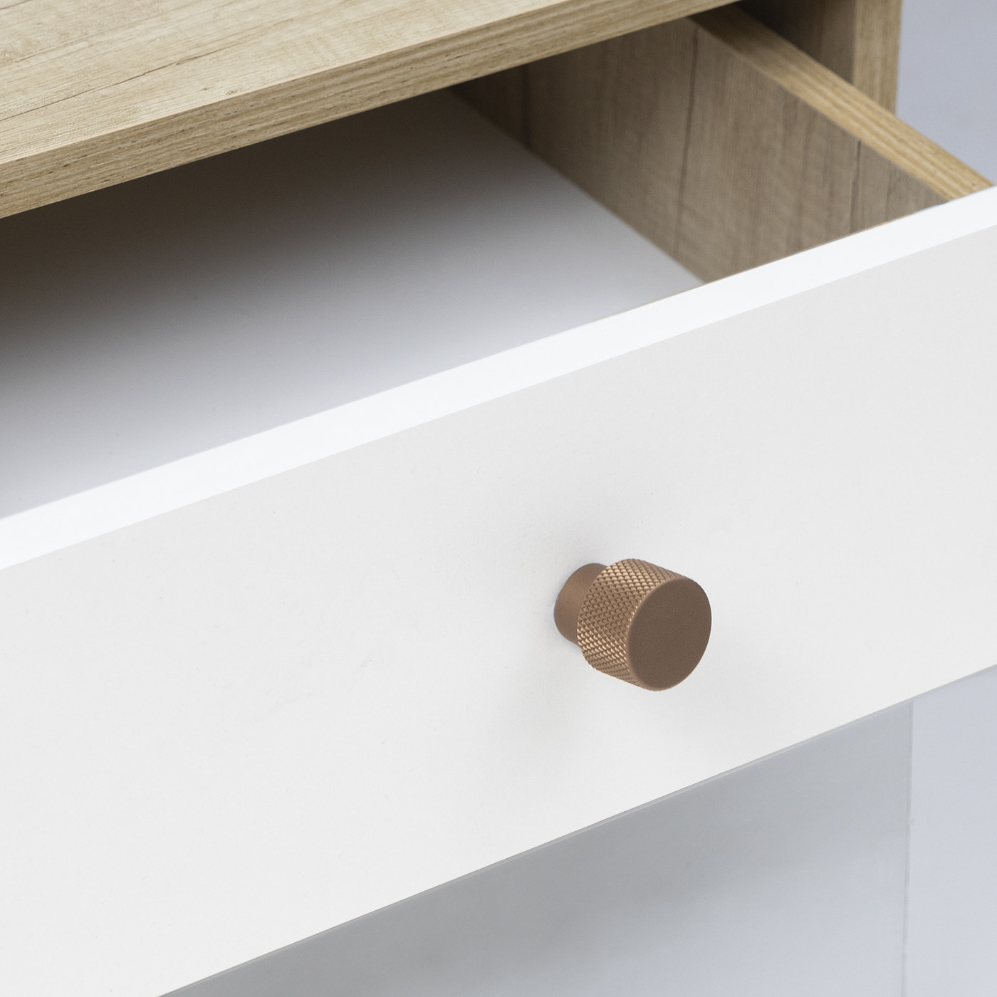 Ручка мебельная кнопка мет. FLUID капучино AKS 103273