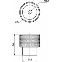 Ручка мебельная кнопка мет. FLUID черный матовый AKS 103274