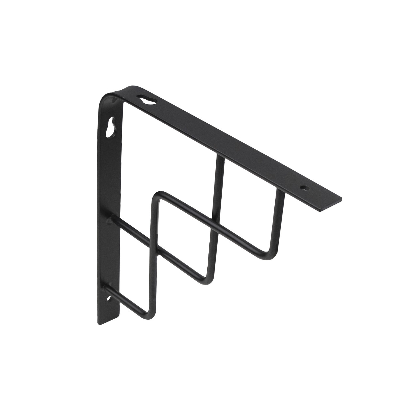 Полкодержатель QUADRO 150*150*20*3, черный AKS 68559