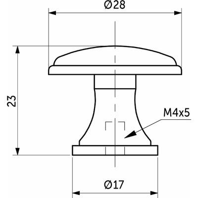 Ручка мебельная кнопка мет. FRESKA античный никель AKS 81252