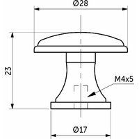 Ручка мебельная кнопка мет. FRESKA античный никель AKS 81252