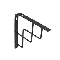 Полкодержатель QUADRO 250*250*20*3, черный AKS 68561