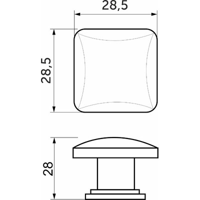 Ручка мебельная кнопка мет. KNOPA брашированное золото AKS 80677