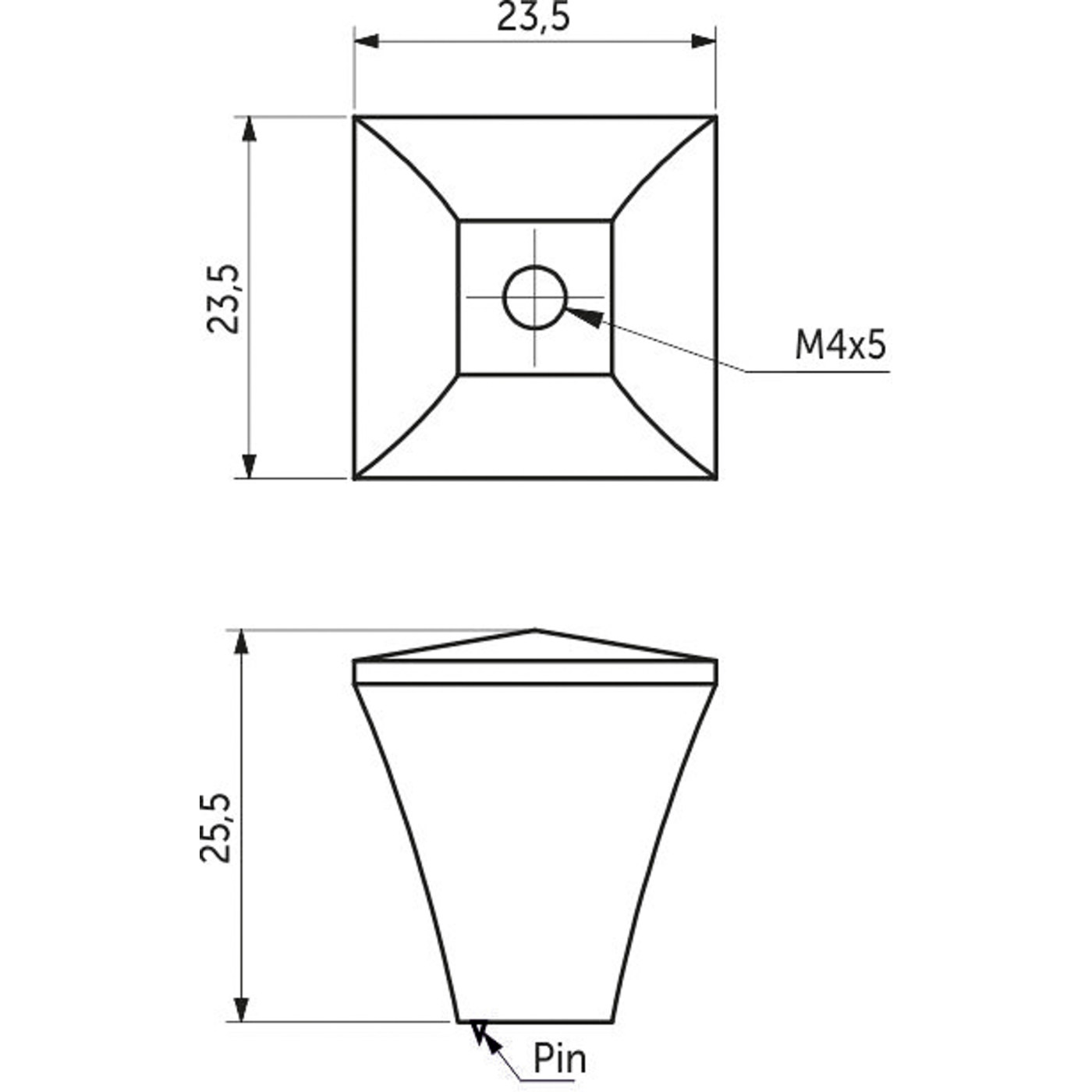 Ручка мебельная кнопка мет. MARGARITA графит AKS 104224