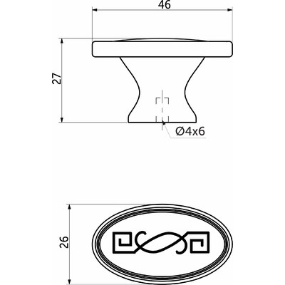 Ручка мебельная кнопка мет. PAOLA шлифованный никель AKS 56816