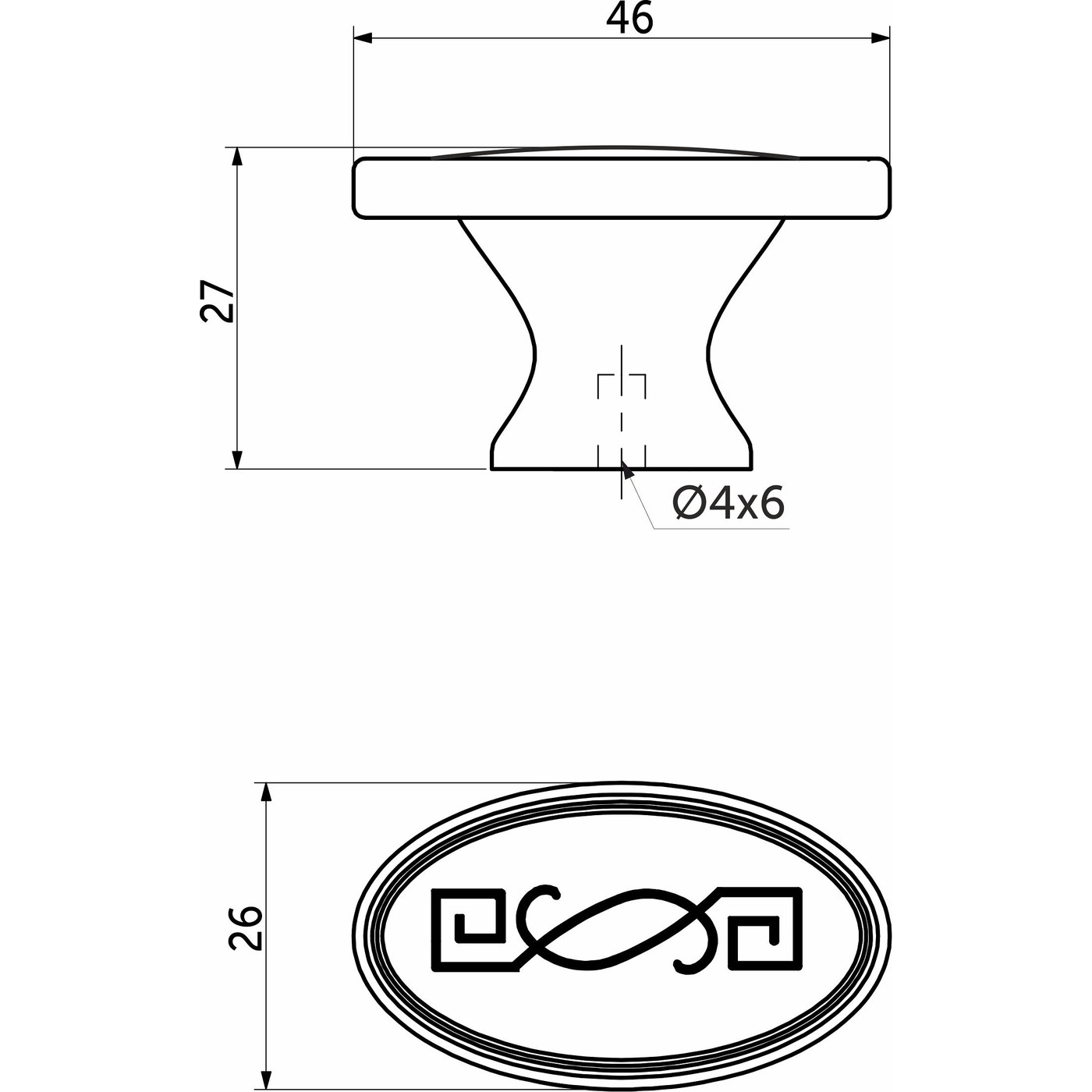 Ручка мебельная кнопка мет. PAOLA шлифованный никель AKS 56816