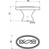Ручка мебельная кнопка мет. PAOLA шлифованный никель AKS 56816