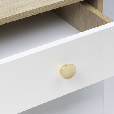 Ручка мебельная кнопка мет. PINA брашированное золото AKS 104234