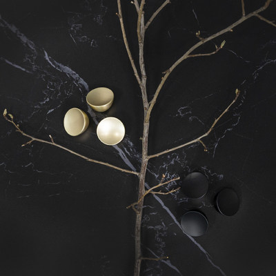 Ручка мебельная кнопка мет. PINA брашированное золото AKS 104234