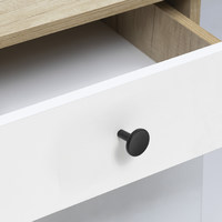 Ручка мебельная кнопка мет. PUNTO черный матовый AKS 75243