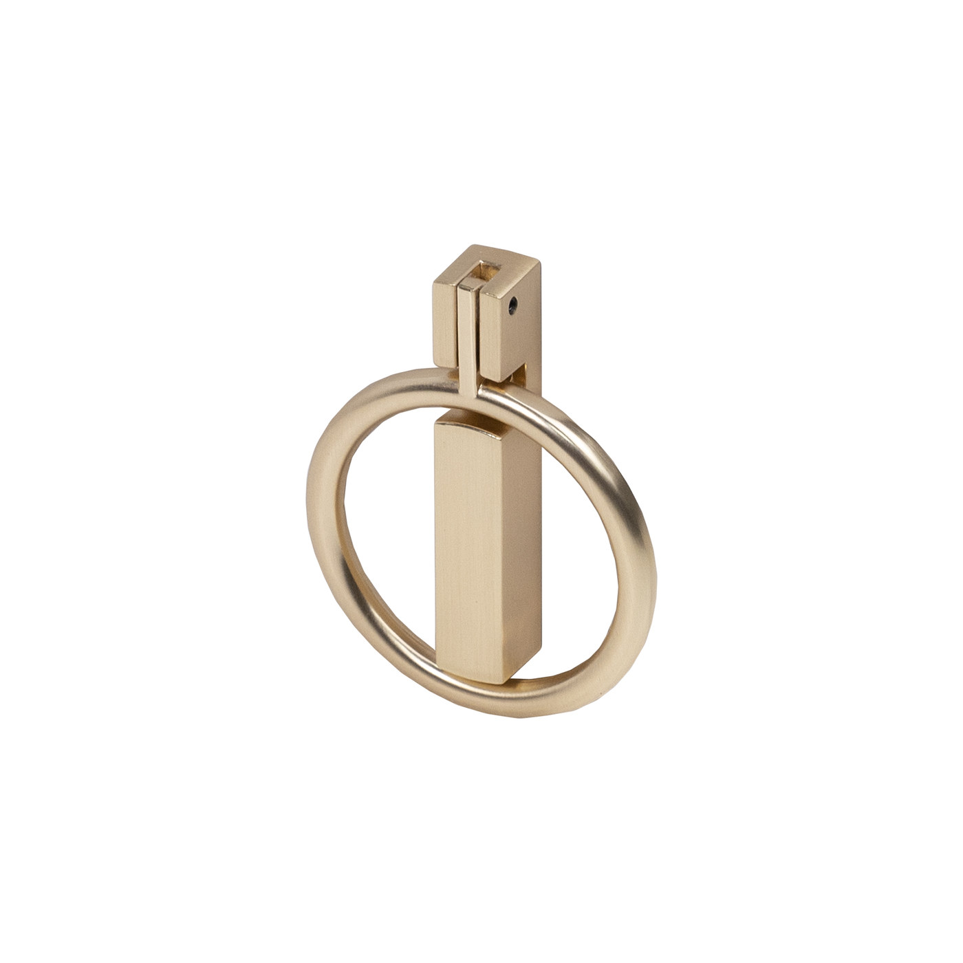 Ручка мебельная кнопка мет. ROUND брашированное золото AKS 95172