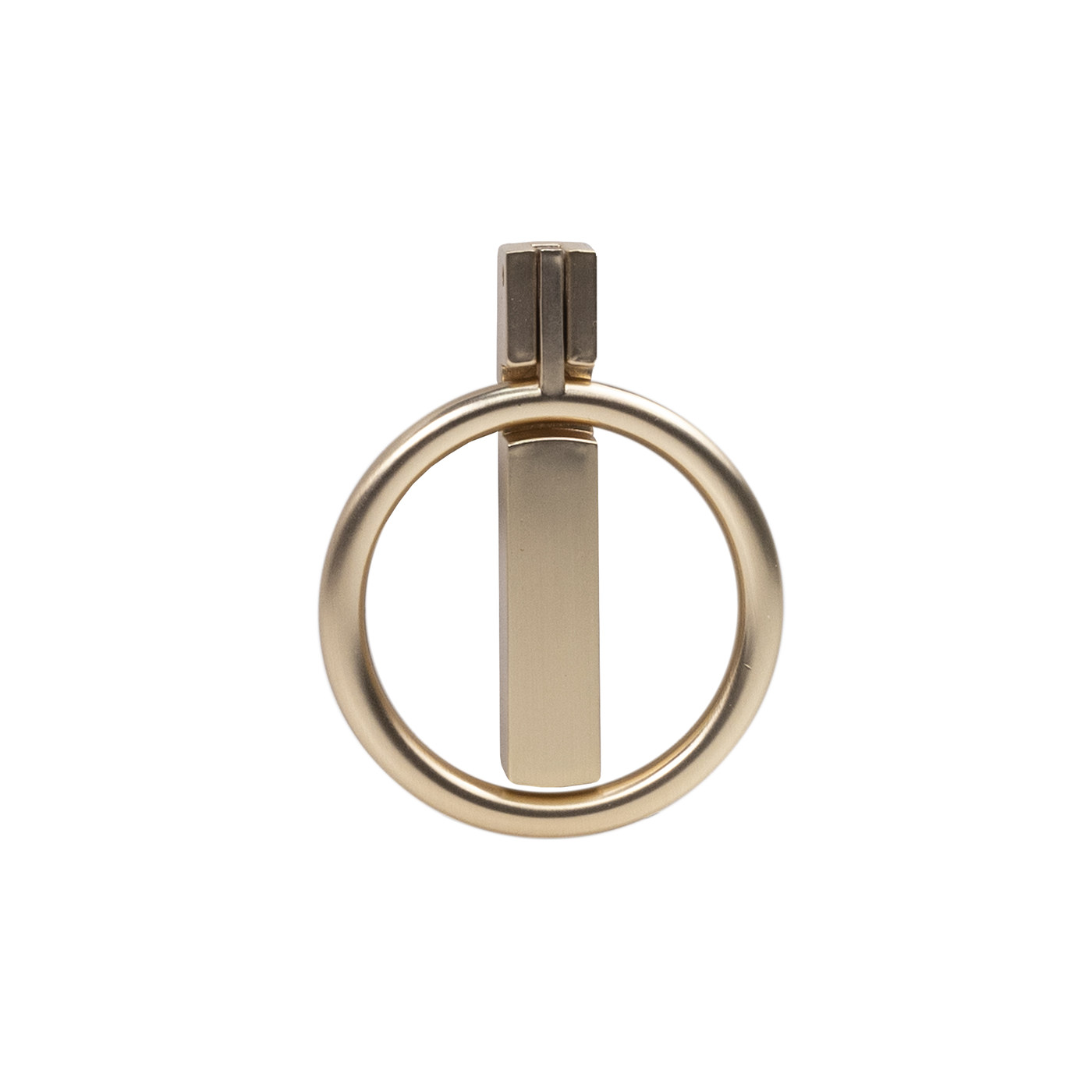 Ручка мебельная кнопка мет. ROUND брашированное золото AKS 95172