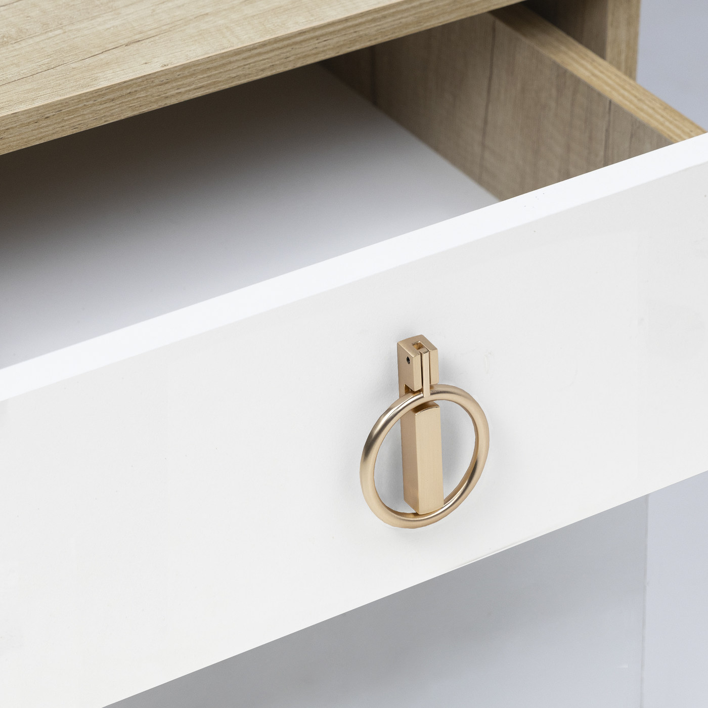 Ручка мебельная кнопка мет. ROUND брашированное золото AKS 95172