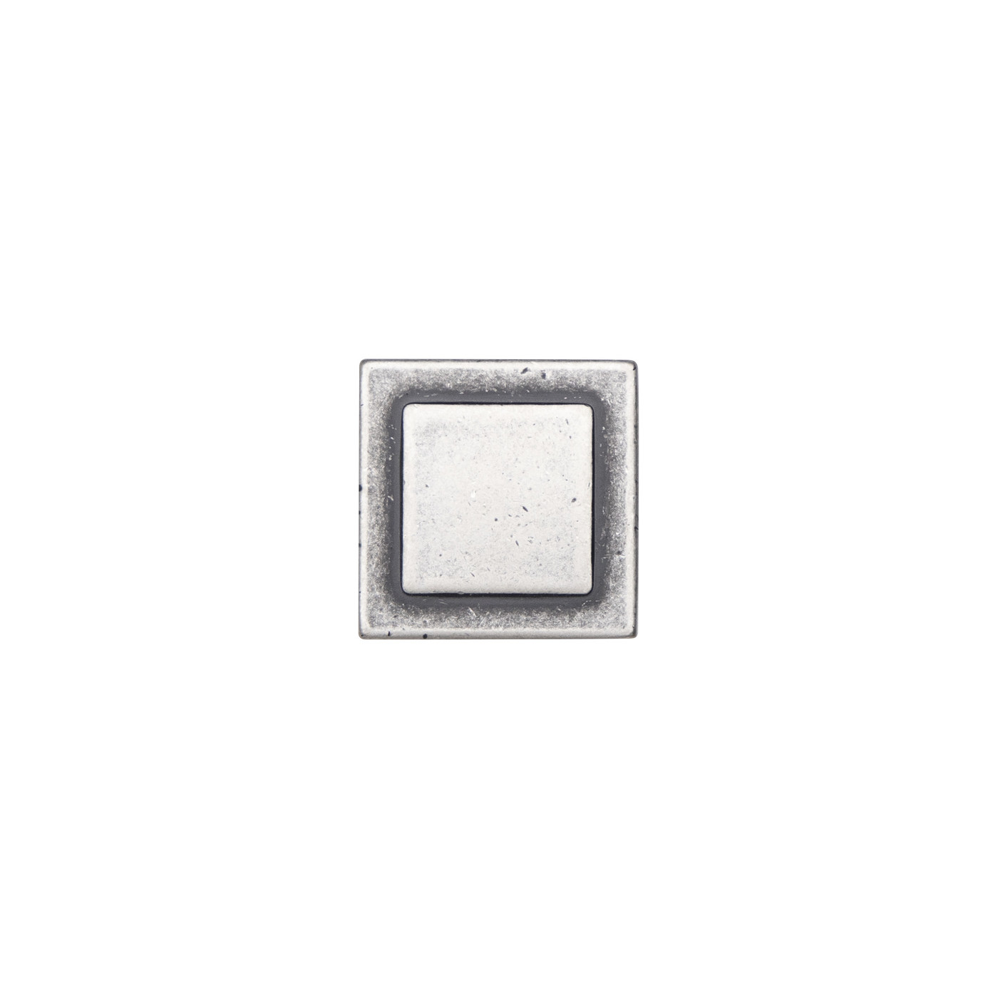 Ручка мебельная кнопка мет. SQUARE античное серебро AKS 93209