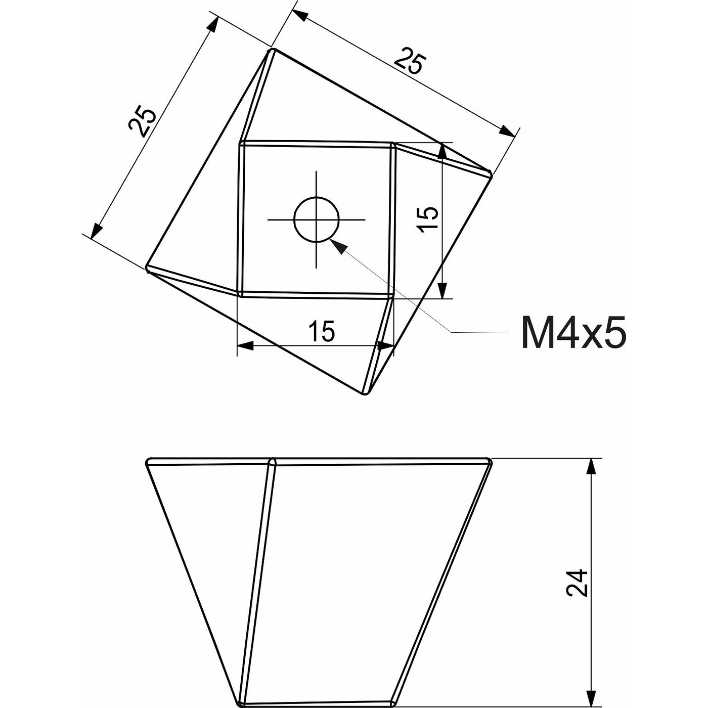 Ручка мебельная кнопка мет. TECHNO инокс AKS 59106