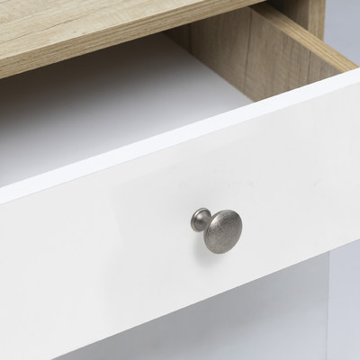 Ручка мебельная кнопка мет. TERNI старое серебро AKS 58726