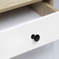 Ручка мебельная кнопка мет. TERNI черный хром AKS 44676