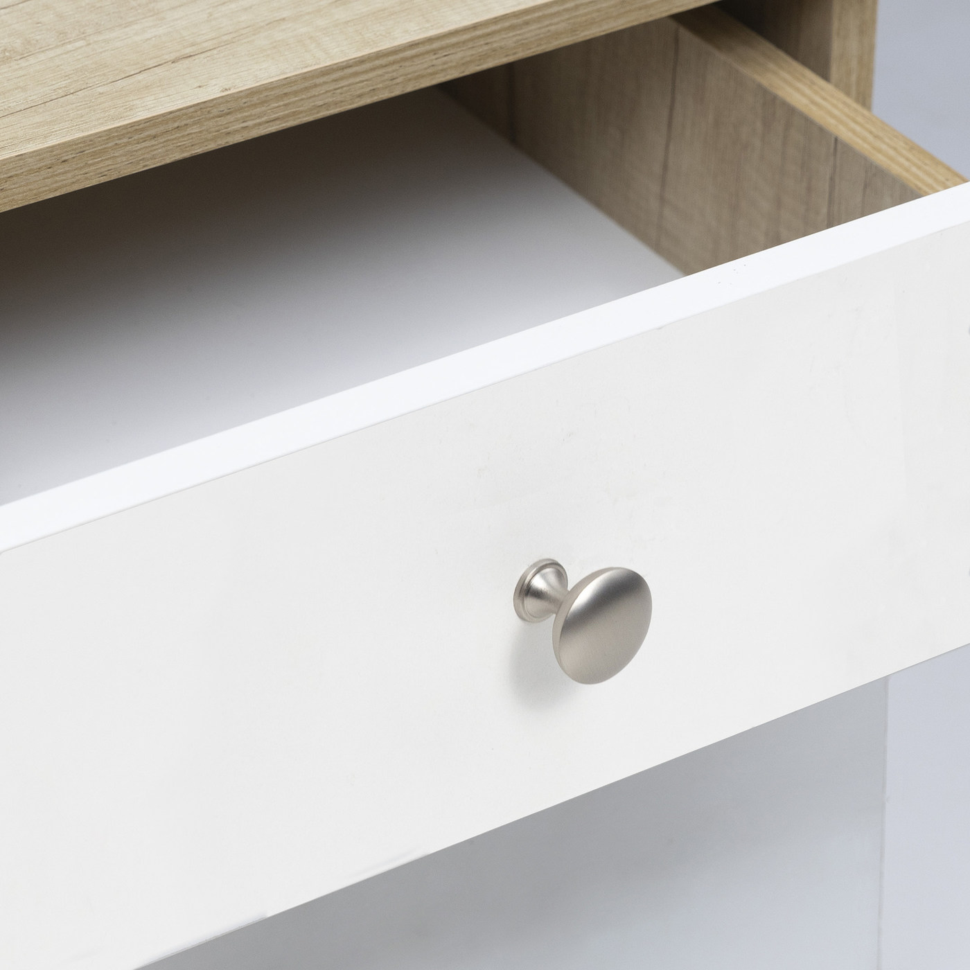 Ручка мебельная кнопка мет. TERNI шлифованная сталь AKS 44673