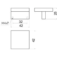Ручка мебельная кнопка мет. UZ40 32 хром матовый AKS 51834