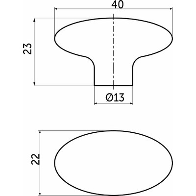 Ручка мебельная кнопка пластик PK05/K5 хром AKS 52267