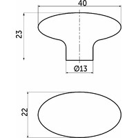 Ручка мебельная кнопка пластик PK05/K5 хром AKS 52267