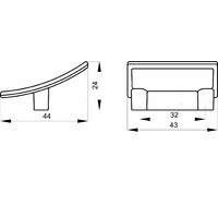Ручка мебельная кнопка пластик PK07/K7 черный матовый AKS 87095
