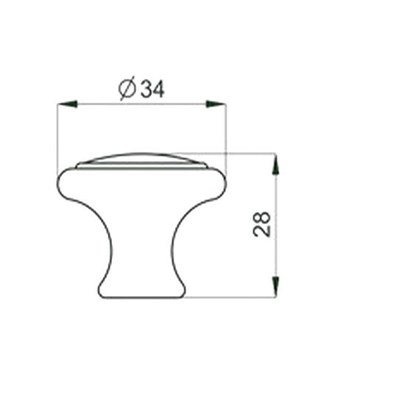 Ручка мебельная кнопка пластик PK02/K2 черный матовый AKS 93262
