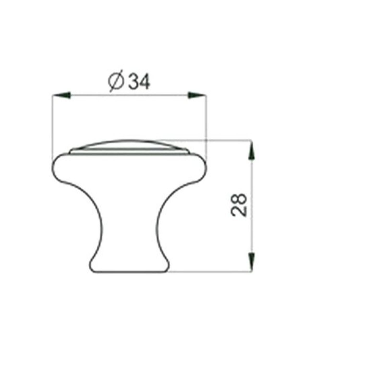 Ручка мебельная кнопка пластик PK02/K2 черный матовый AKS 93262