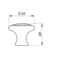 Ручка мебельная кнопка пластик PK02/K2 черный матовый AKS 93262