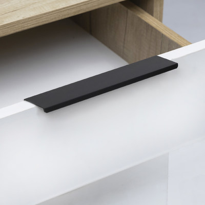 Ручка мебельная наклданая алюм. INSIDE-128 черный матовый AKS 103647